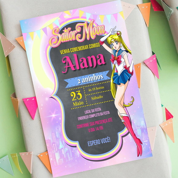 Convite Digital Sailor Moon