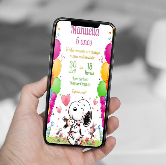 Convite Digital Snoopy