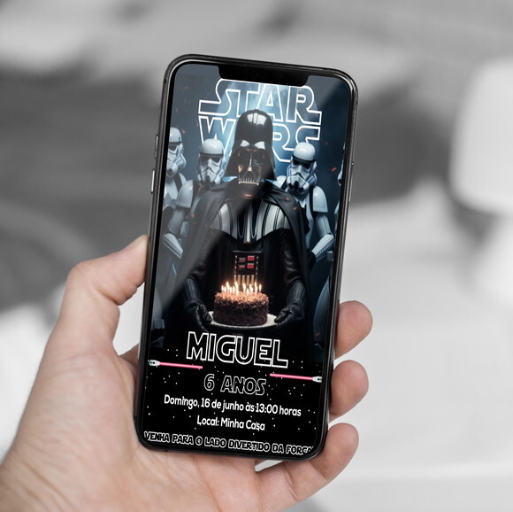 Convite Digital Star Wars