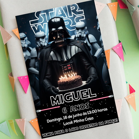 Convite Digital Star Wars