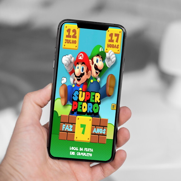 Convite Digital Super Mario