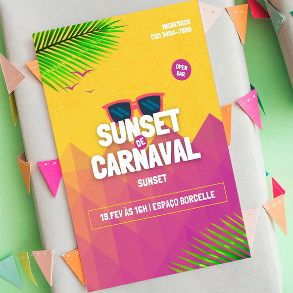 Convite Digital Tardezinha Sunset Carnaval