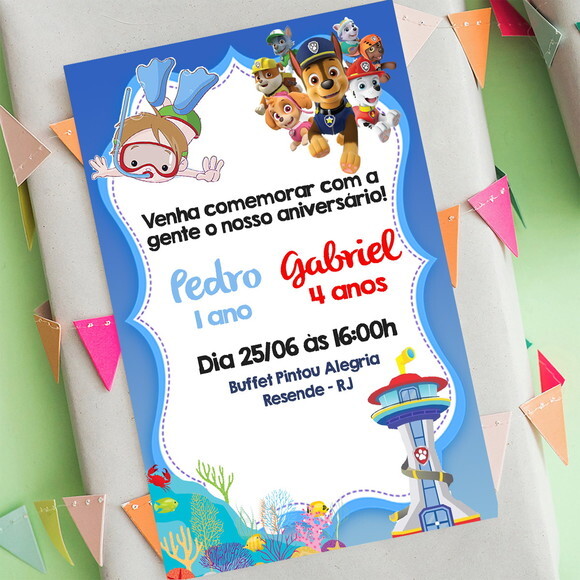 Convite Digital Tema Duplo Personalizado Qualquer Tema