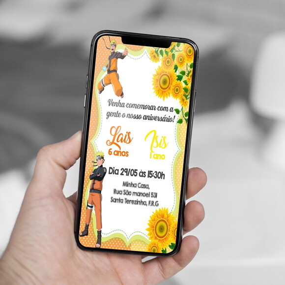 Convite Digital Tema Duplo Personalizado Qualquer Tema
