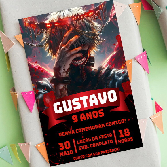 Convite Digital Tokyo Ghoul