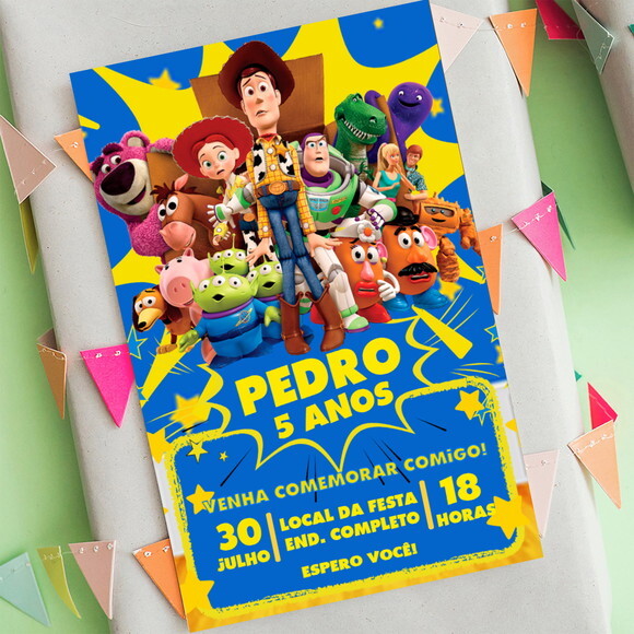 Convite Digital Toy Story
