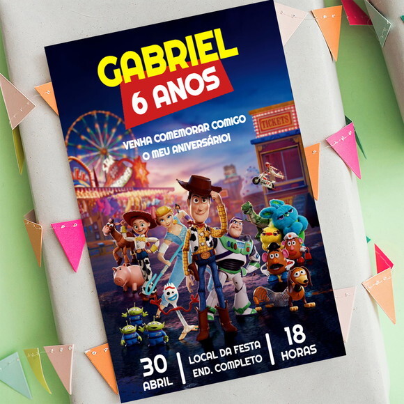 Convite Digital Toy Story