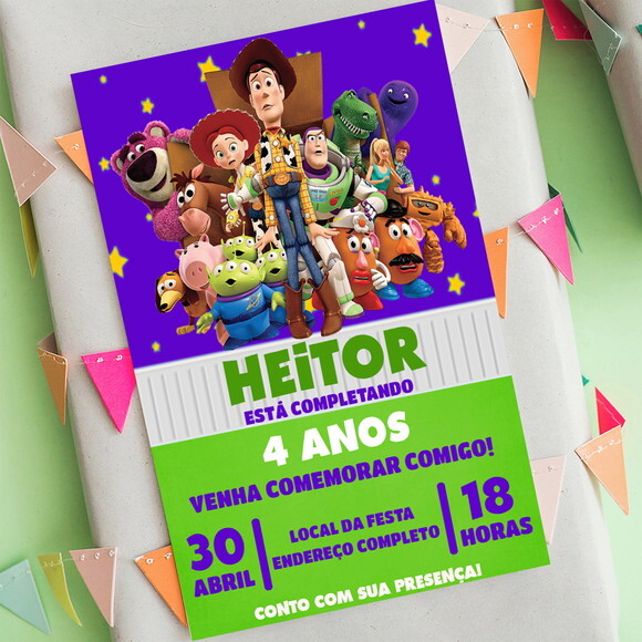 Convite Digital Toy Story