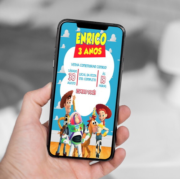 Convite Digital Toy Story