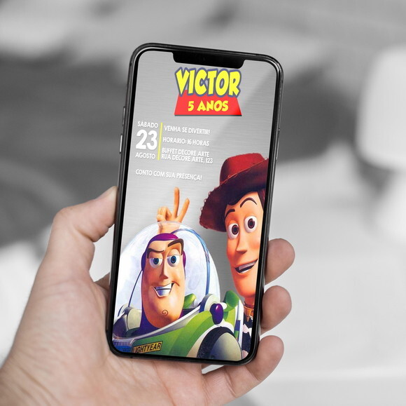 Convite Digital Toy Story