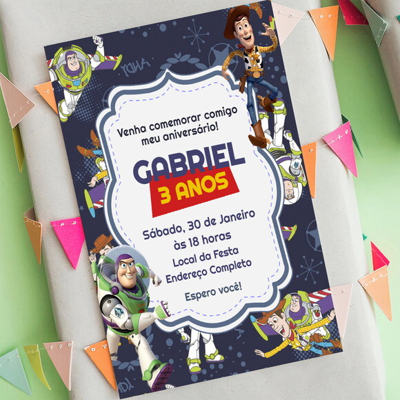 Convite Digital Toy Story Galaxia