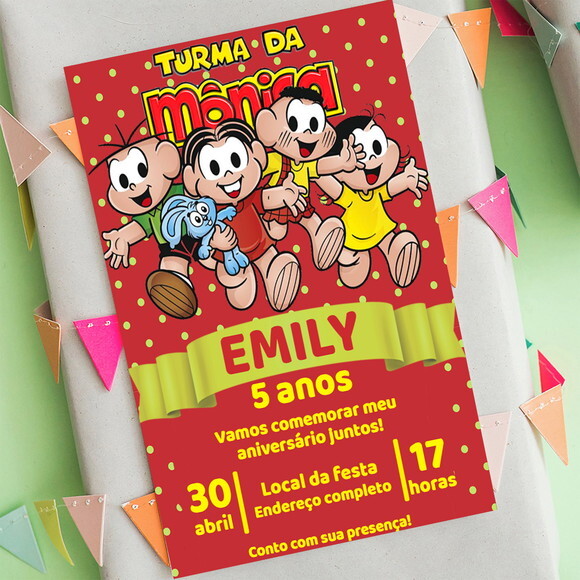 Convite Digital Turma da Monica