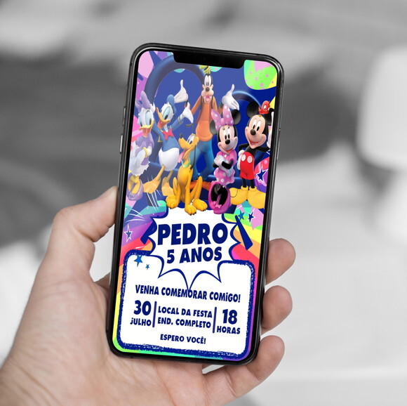 Convite Digital Turma do Mickey