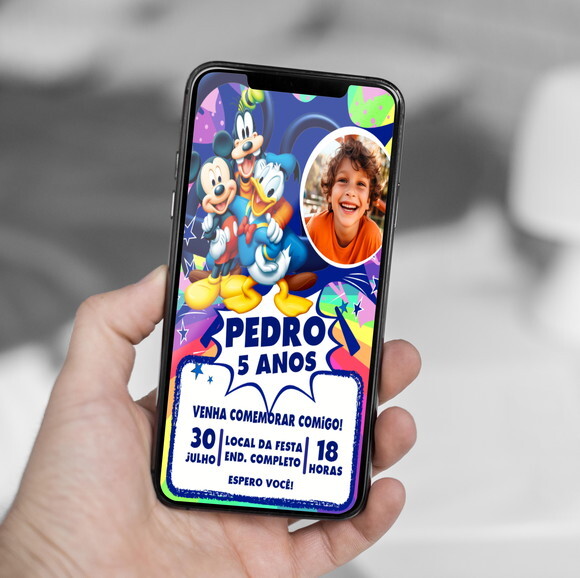 Convite Digital Turma do Mickey