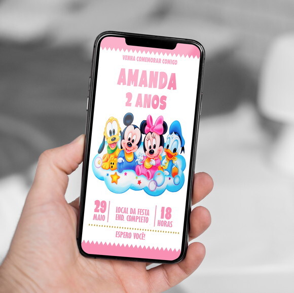 Convite Digital Turma do Mickey Baby