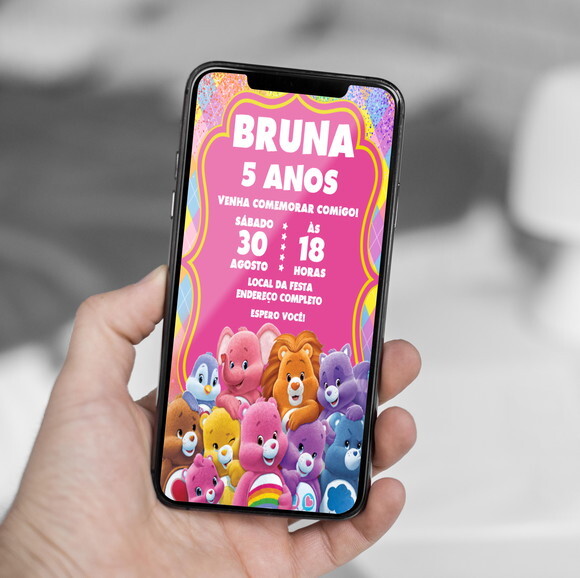 Convite Digital Ursinhos Carinhosos