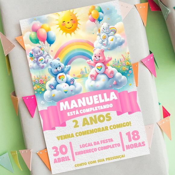 Convite Digital Ursinhos Carinhosos