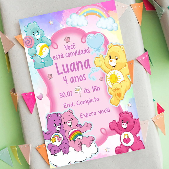 Convite Digital Ursinhos Carinhosos