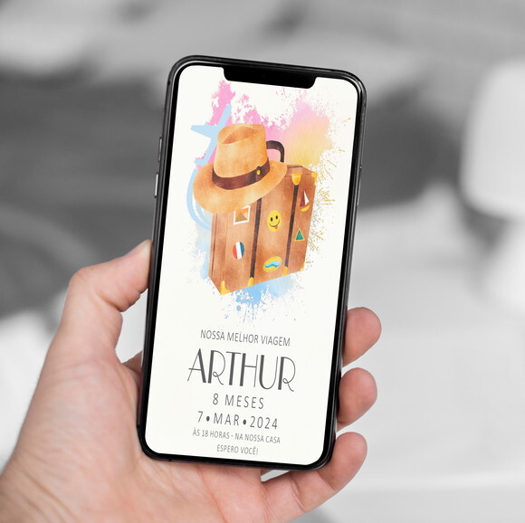 Convite Digital Volta ao Mundo Viagem