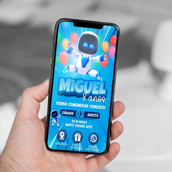 Convite Interativo Astro Bot Digital
