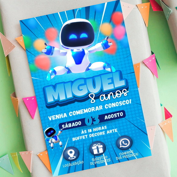 Convite Interativo Astro Bot Digital