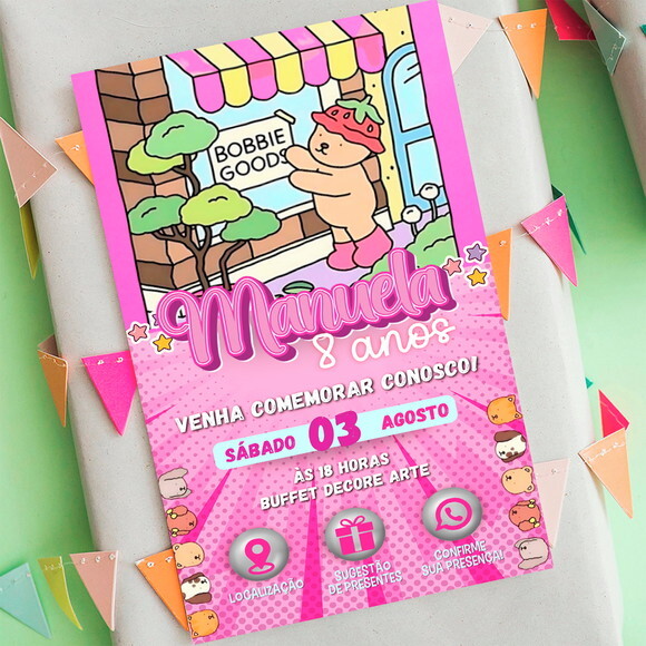 Convite Interativo Bobbie Goods
