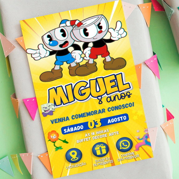 Convite Interativo Cuphead