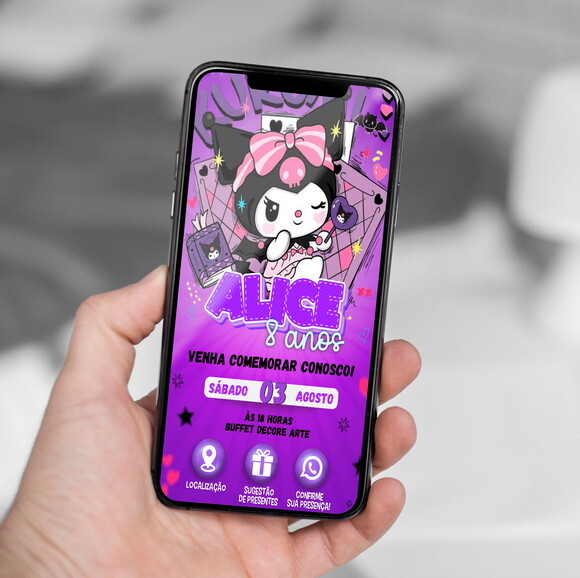 Convite Interativo Kuromi