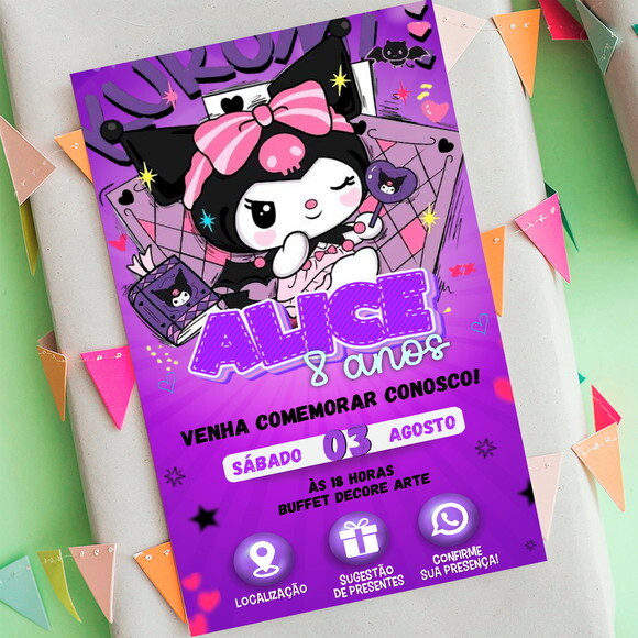 Convite Interativo Kuromi