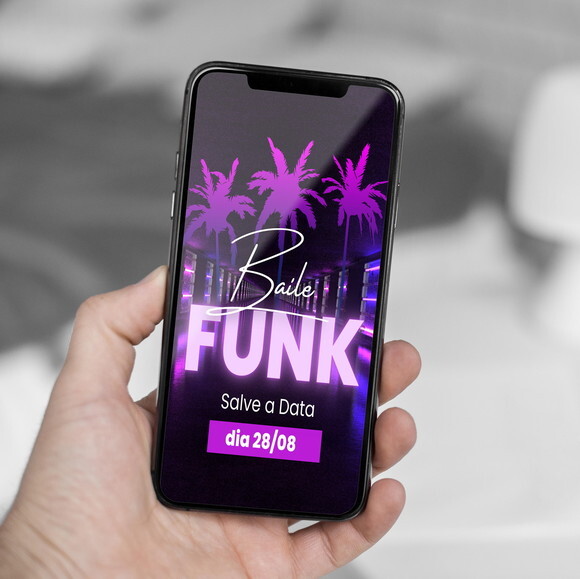 Convite Save The Date Aniversário Baile Funk Salve a Data