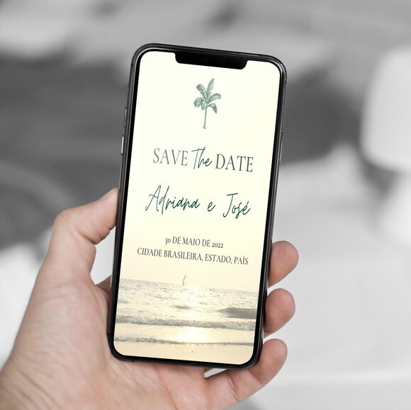 Salve a Data - Save The Date Casamento Praia