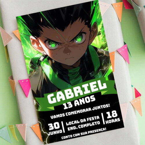 "convite Digital Gon Hunter x Hunter