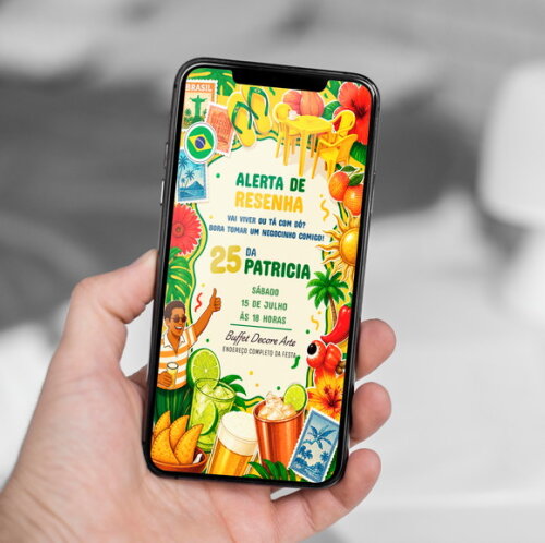Convite Aniversário Alerta de Resenha - Brasilidades Digital