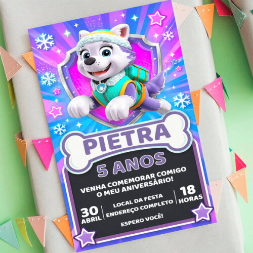 Convite Aniversário Everest Patrulha Canina