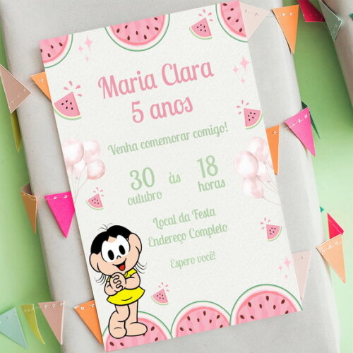 Convite Aniversário Magali Turma da Monica