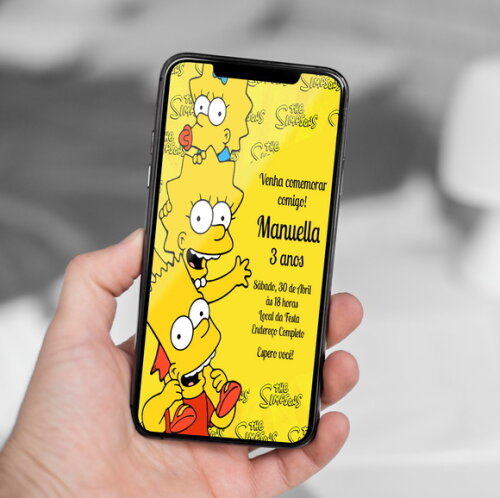 Convite Aniversário os Simpsons