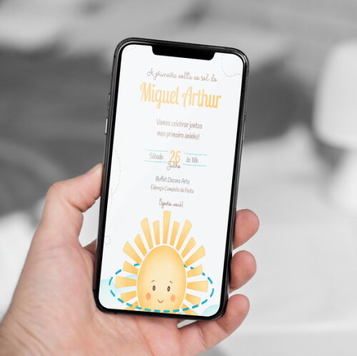 Convite Aniversário Primeira Volta ao Sol