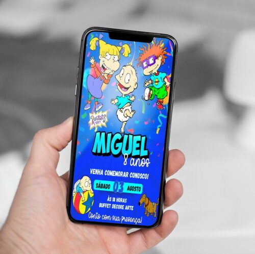 Convite Aniversário Rugrats os Anjinhos