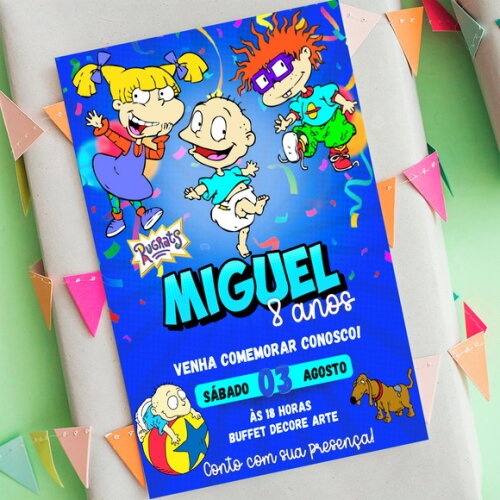 Convite Aniversário Rugrats os Anjinhos