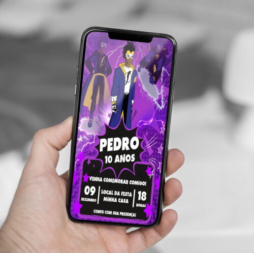 Convite Aniversário Super Choque com Foto