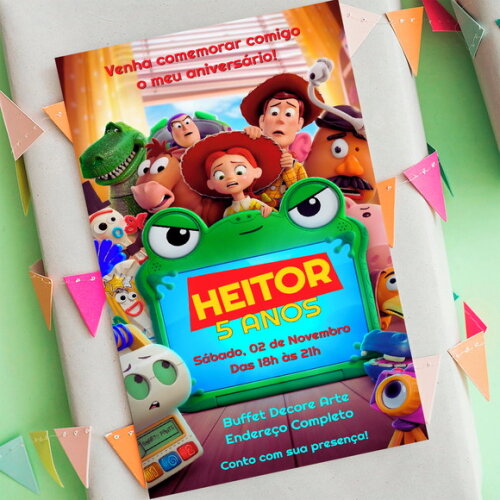 Convite Aniversário Toy Story 5