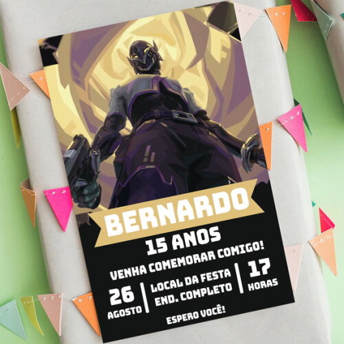Convite Aniversário Vyse Valorant