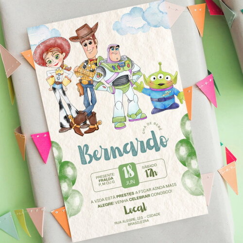 Convite Chá de Bebê Toy Story
