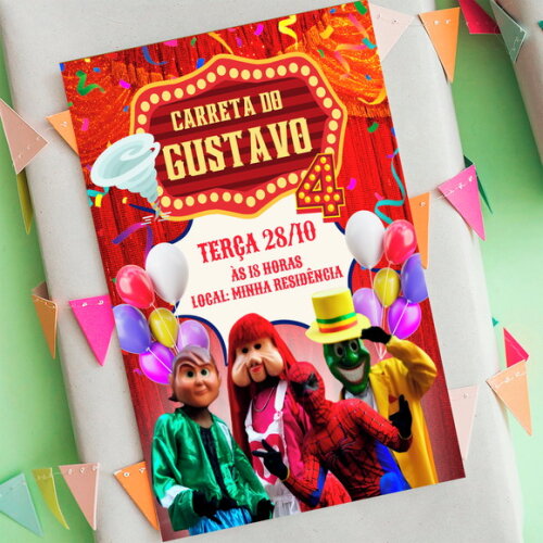 Convite de Aniversário Carreta Furacão