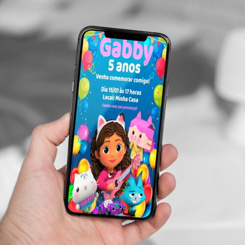 Convite Digital a Casa Mágica da Gabby
