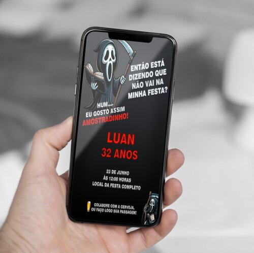 Convite Digital Amostradinho Meme Engraçado Aniversário