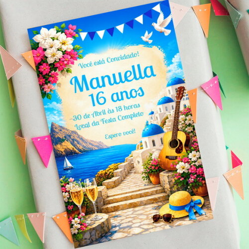 Convite Digital Aniversário Mamma Mia!