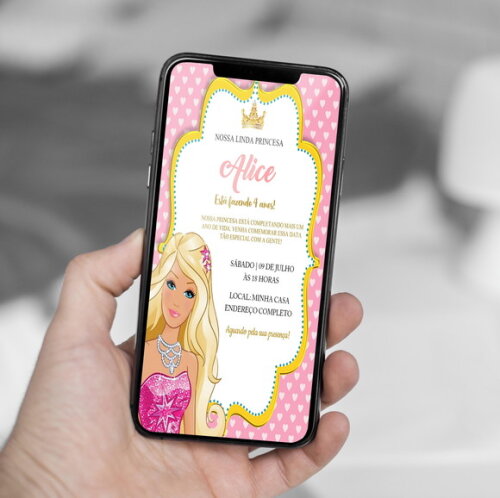 Convite Digital Barbie