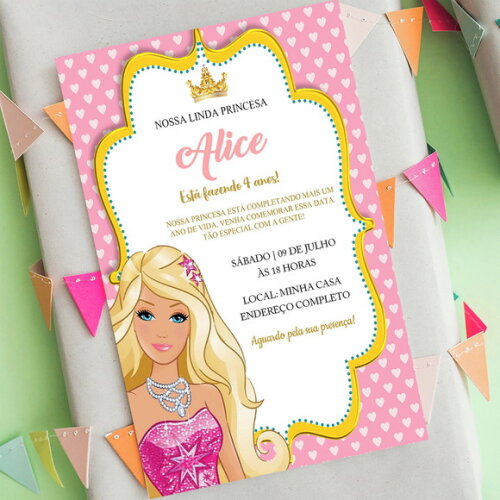 Convite Digital Barbie