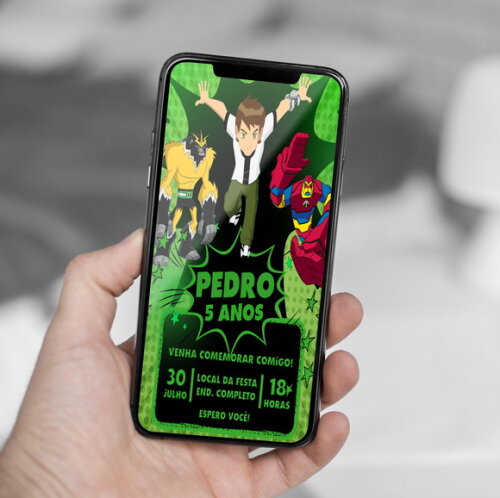 Convite Digital Ben 10